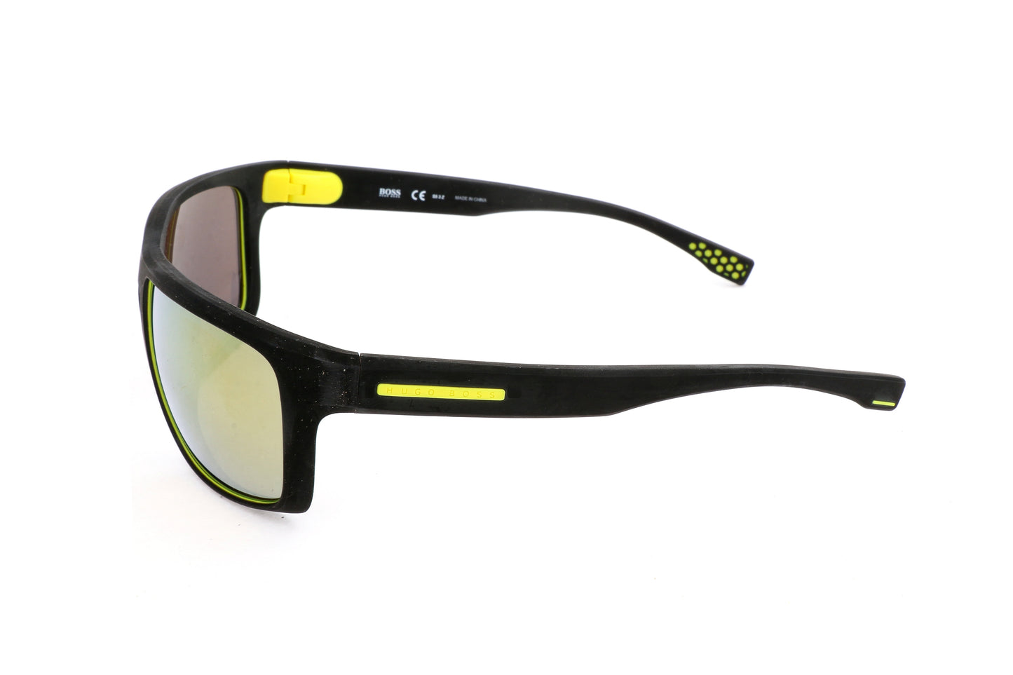 Hugo Boss Mens Sunglasses BOSS 0800 S UDK 58 19 130 RUBBER BLACK YELLOW