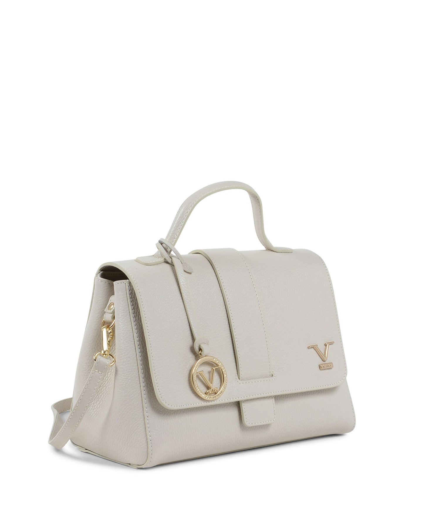 V Italia Womens Handbag White BC10280 52 DOLLARO LATTE