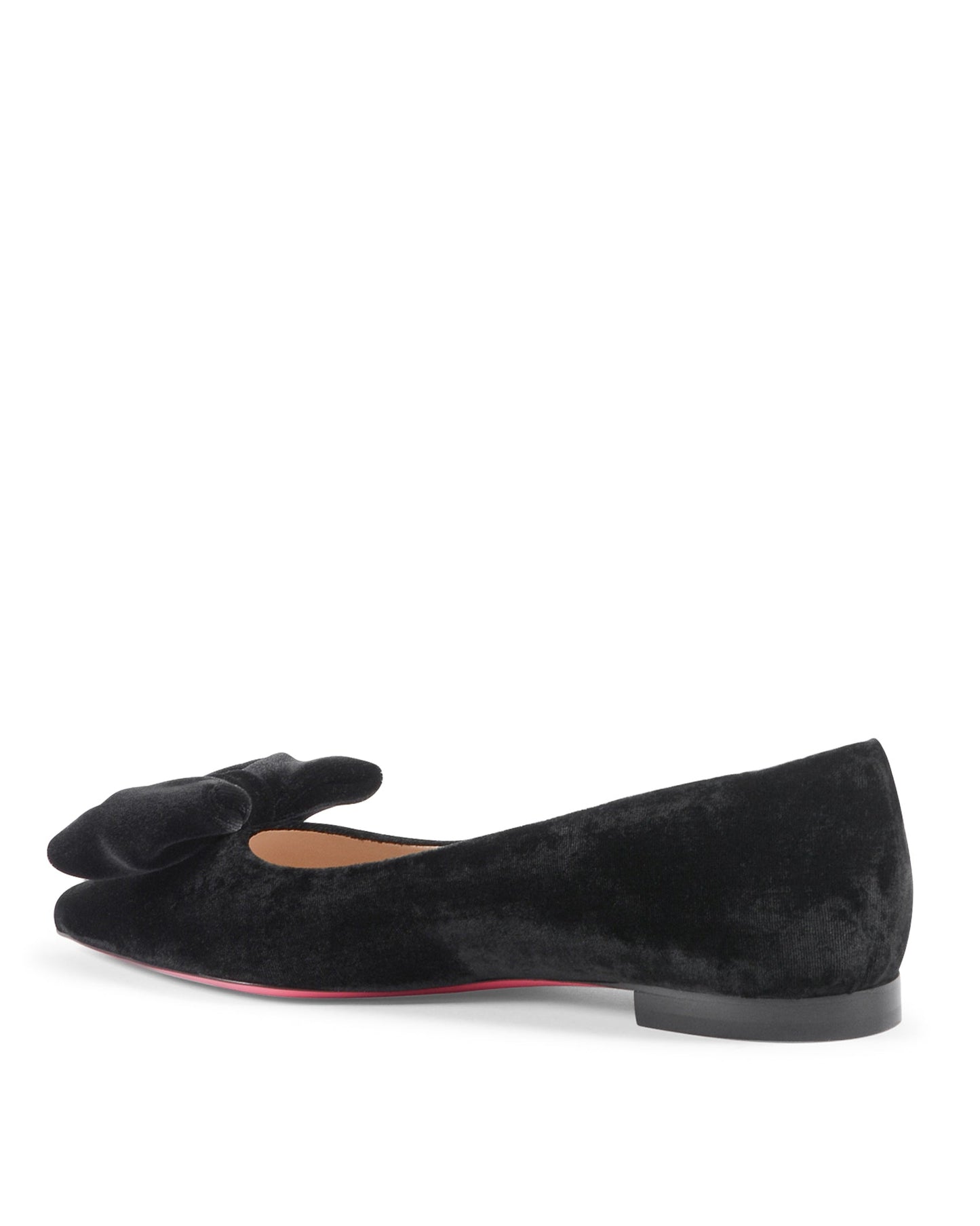 Baby Bow Velvet Ballerina - Black