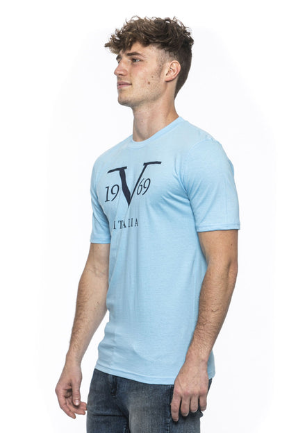 19V69 Italia Mens T-Shirt Blue RAYAN LIGHT BLUE