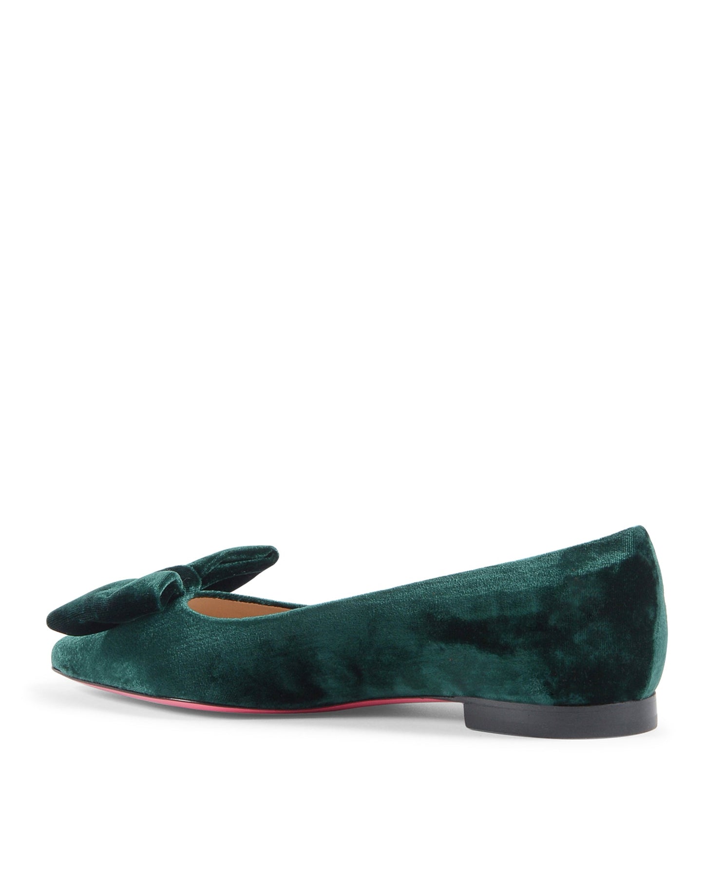 Baby Bow Velvet Ballerina - Green