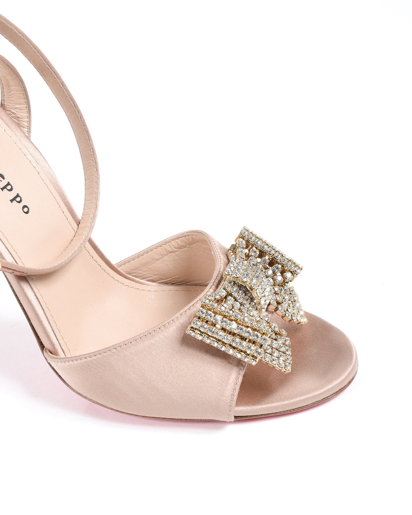 Satin Bow Sandal - Blush