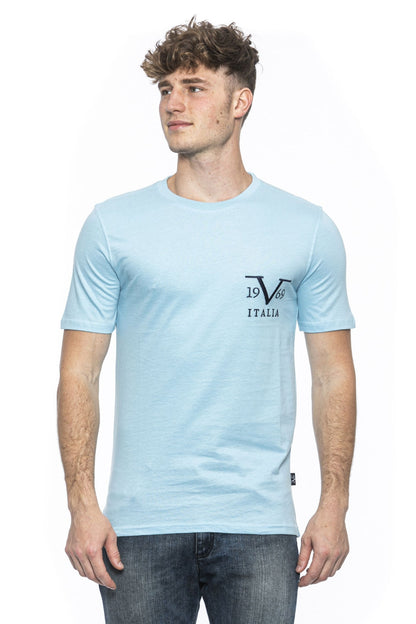 19V69 Italia Mens T-Shirt Blue TROY LIGHT BLUE