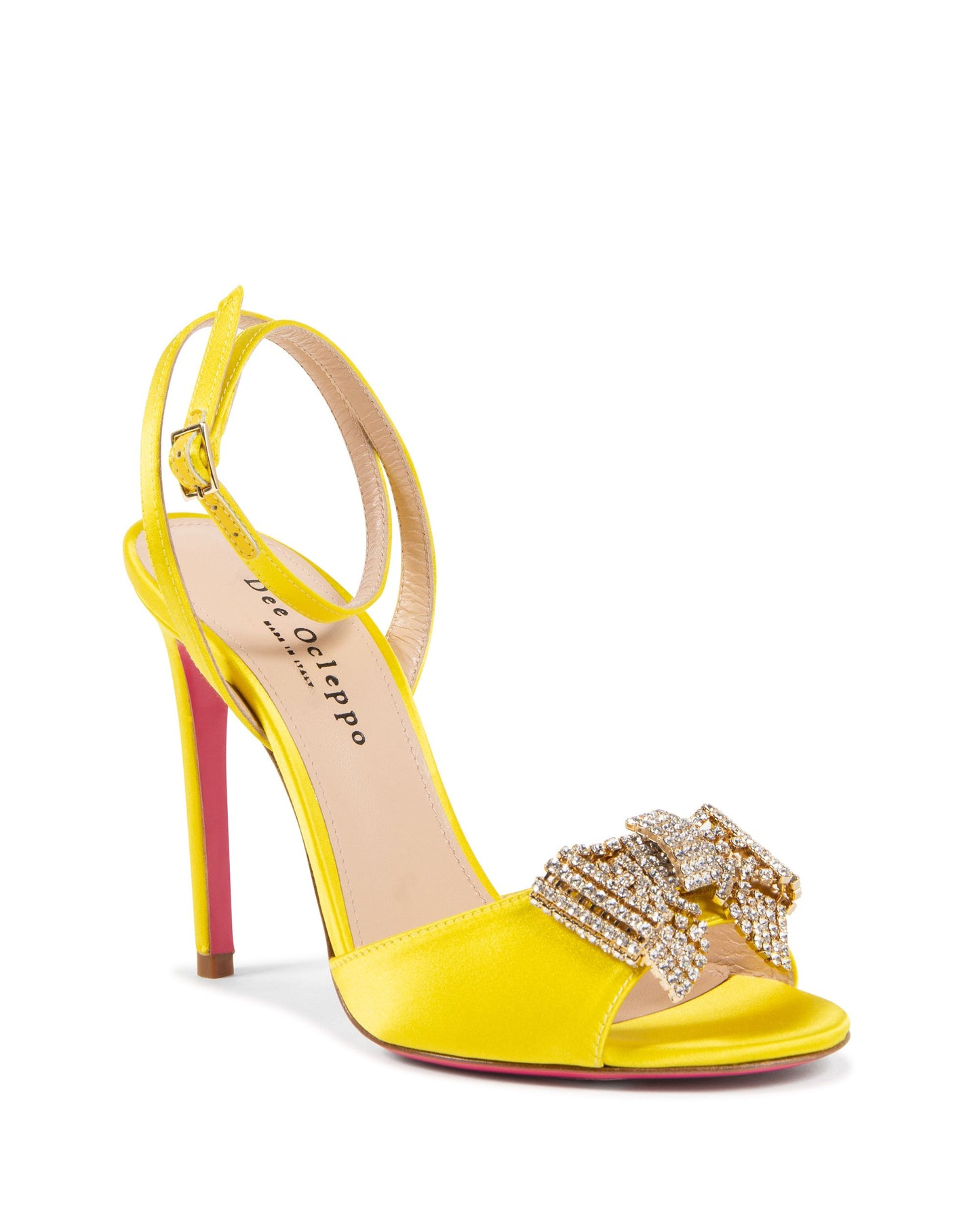 Satin Bow Sandal - Yellow