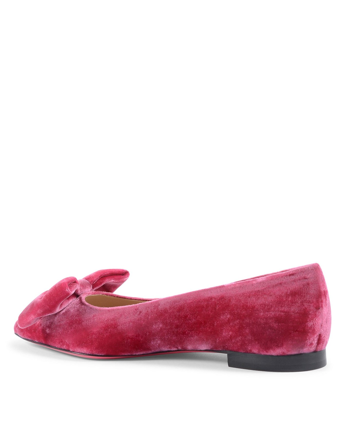 Baby Bow Velvet Ballerina - Fuxia