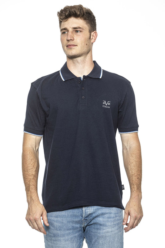 19V69 Italia Mens Polo Blue COSTINA NAVY BLUE