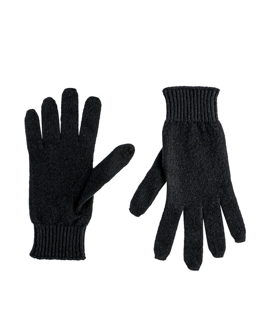 Crown of Edinburgh Cashmere Womens Short Gloves COE 001 BLACK