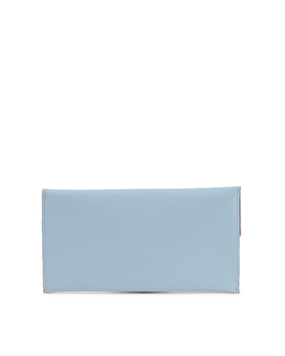 Leather Envelope Clutch - Light Blue