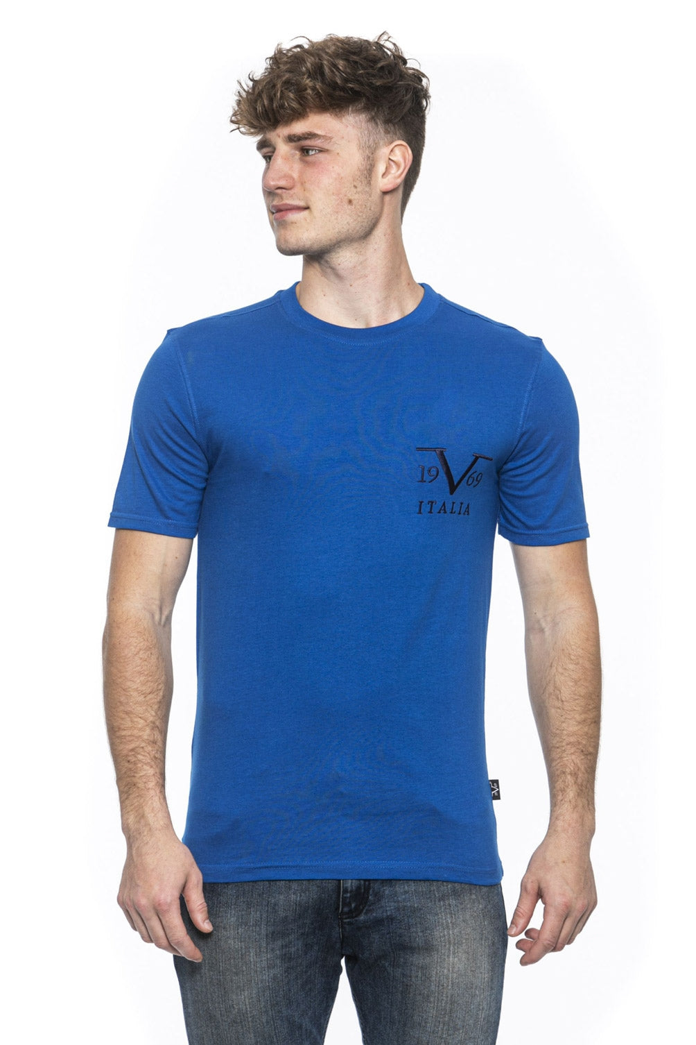 19V69 Italia Mens T-Shirt Blue TROY ROYAL BLUE