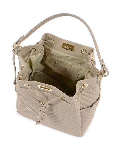 V Italia Womens Satchel Bag Beige BH10272 52 SAUVAGE MARMO