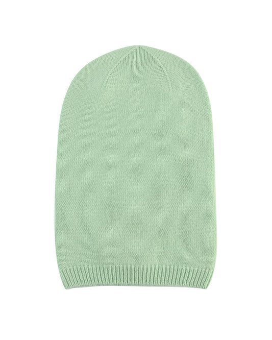 Crown of Edinburgh Cashmere Womens Slounchy Beanie COE 0044 LIGHT GREEN