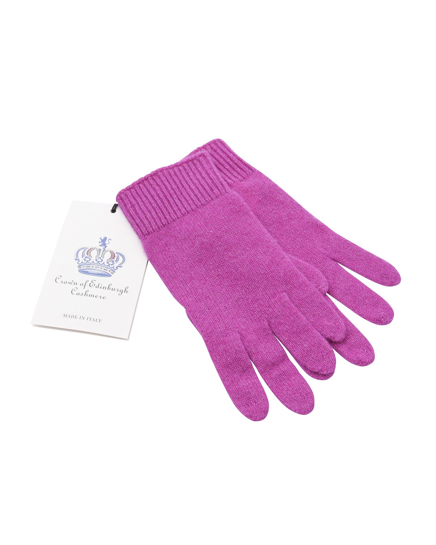 Crown of Edinburgh Cashmere Womens Short Gloves COE 001 PURPLE