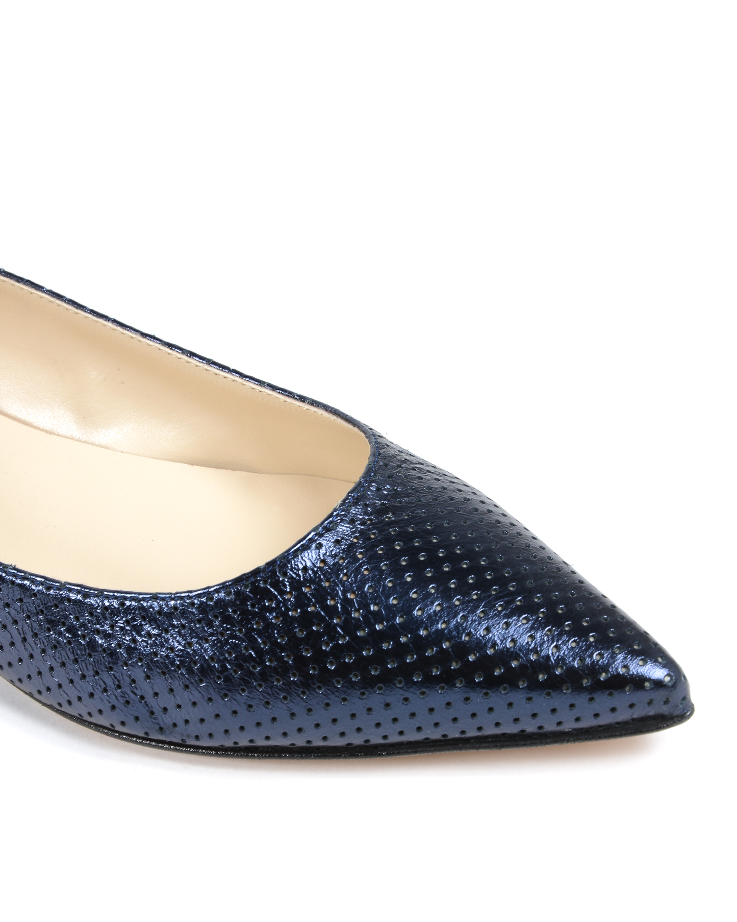 19V69 Italia Womens Ballerina LamÃ¨ Navy Blue 4747 TRAF LAM BLU SCURO