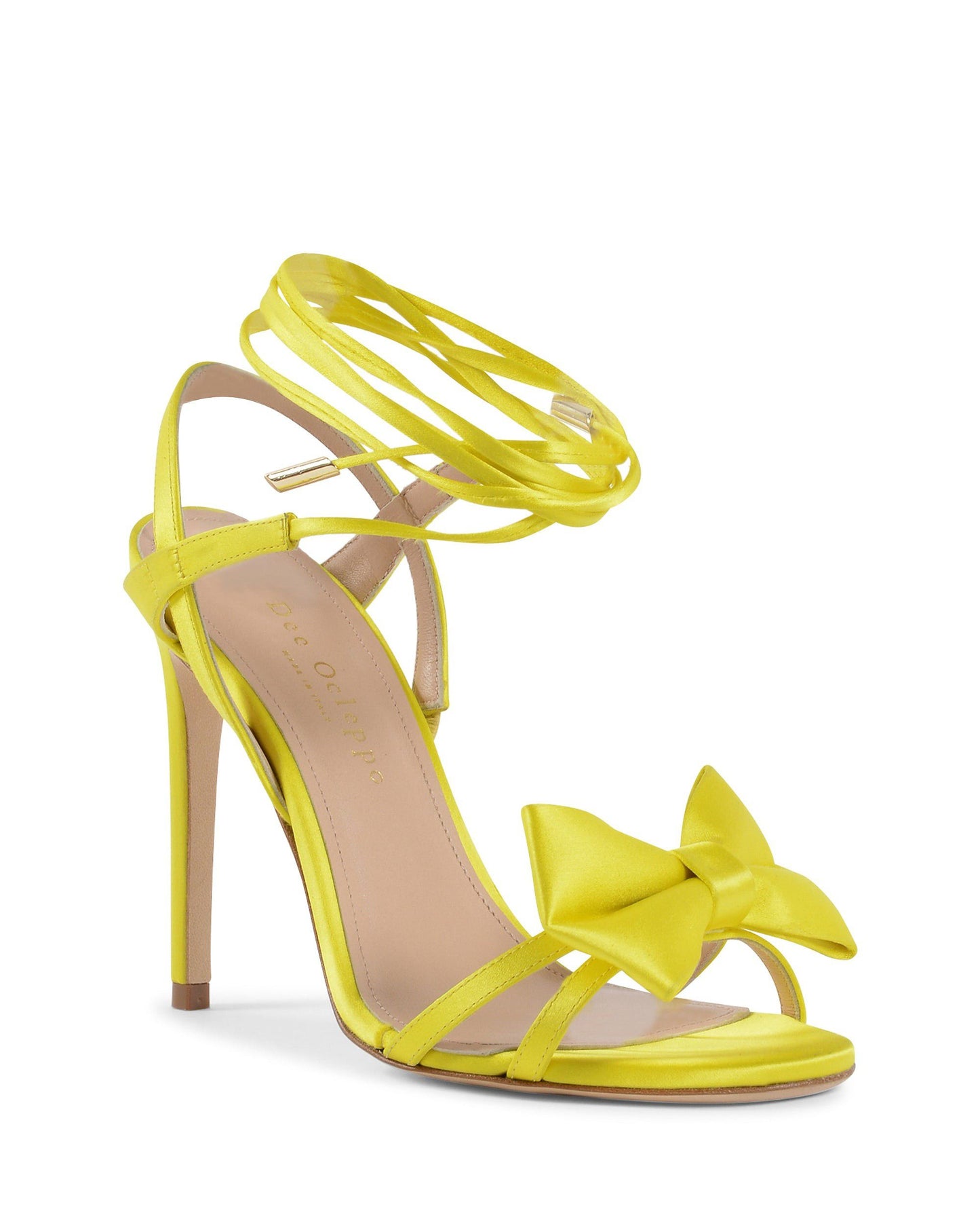 Nancy Satin Sandal - Yellow