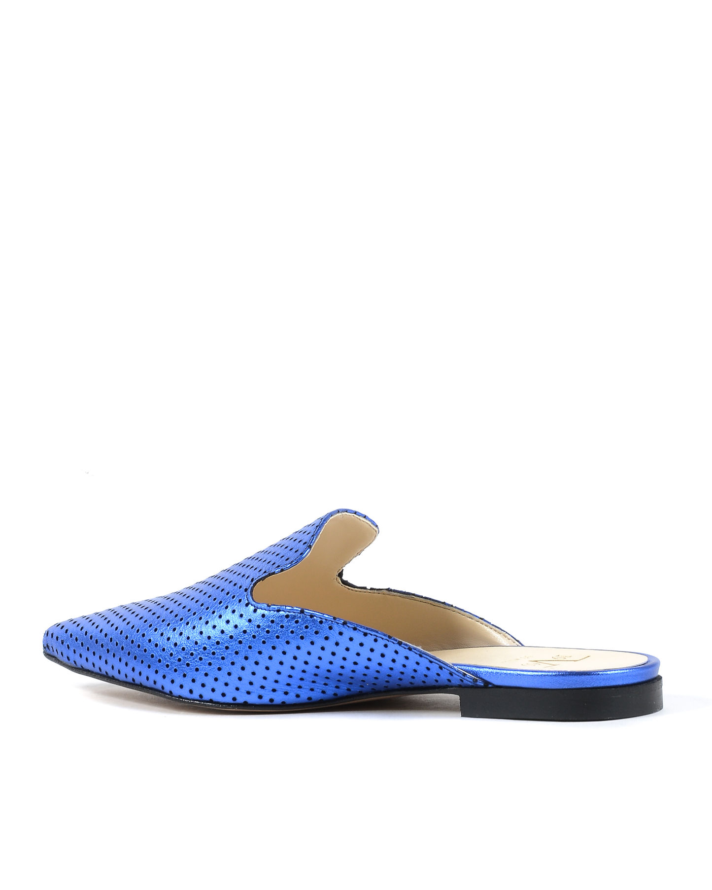 19V69 Italia Womens Slide LamÃ¨ Blue 4747 SABOT TRAF LAM BLU