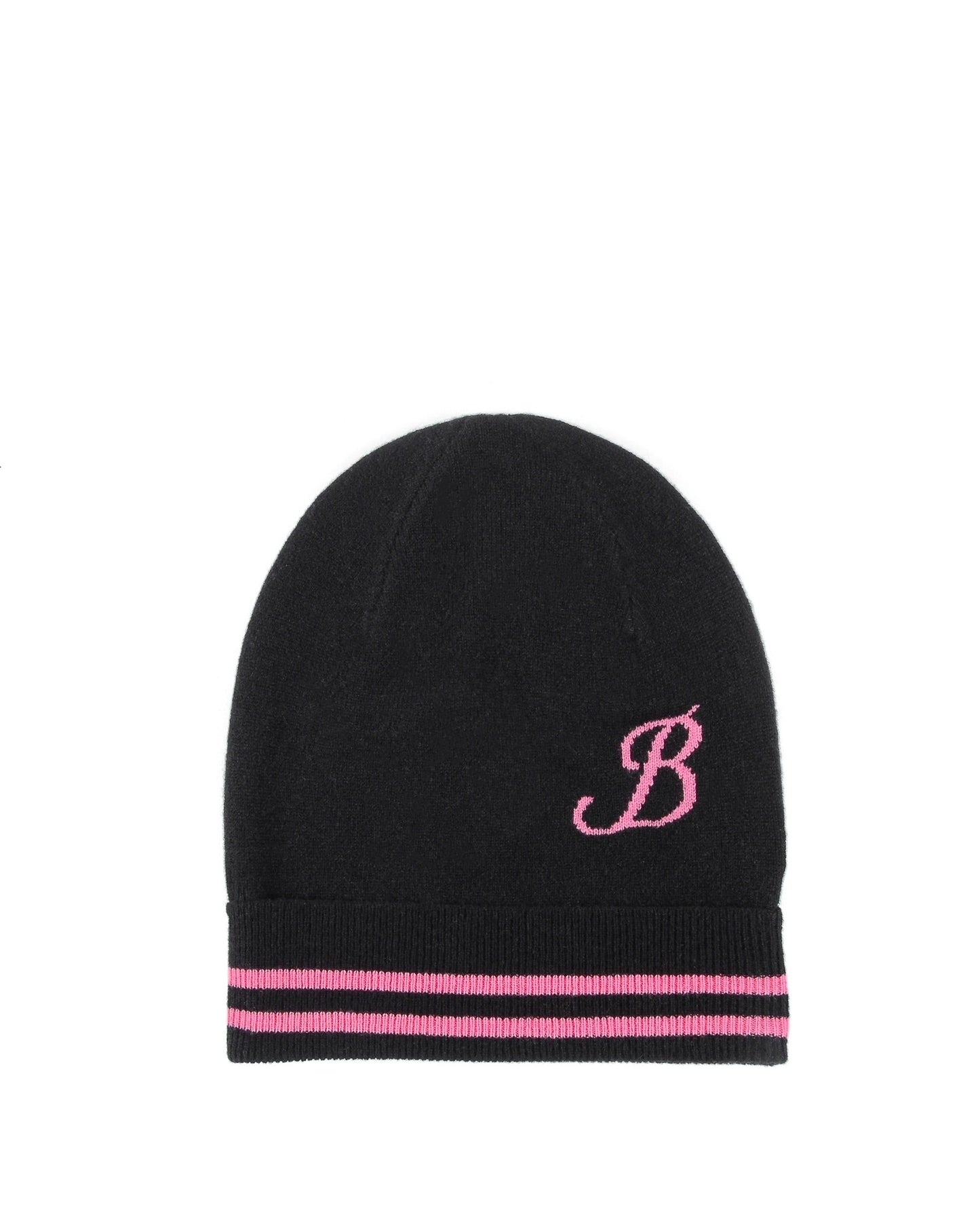 Crown of Edinburgh Cashmere Monogrammed Beanie BRUNTSFIELD BLACK B