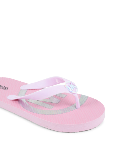 Michael Kors Girls Flip Flop Pink ZIA ENDINE PINK SILVER