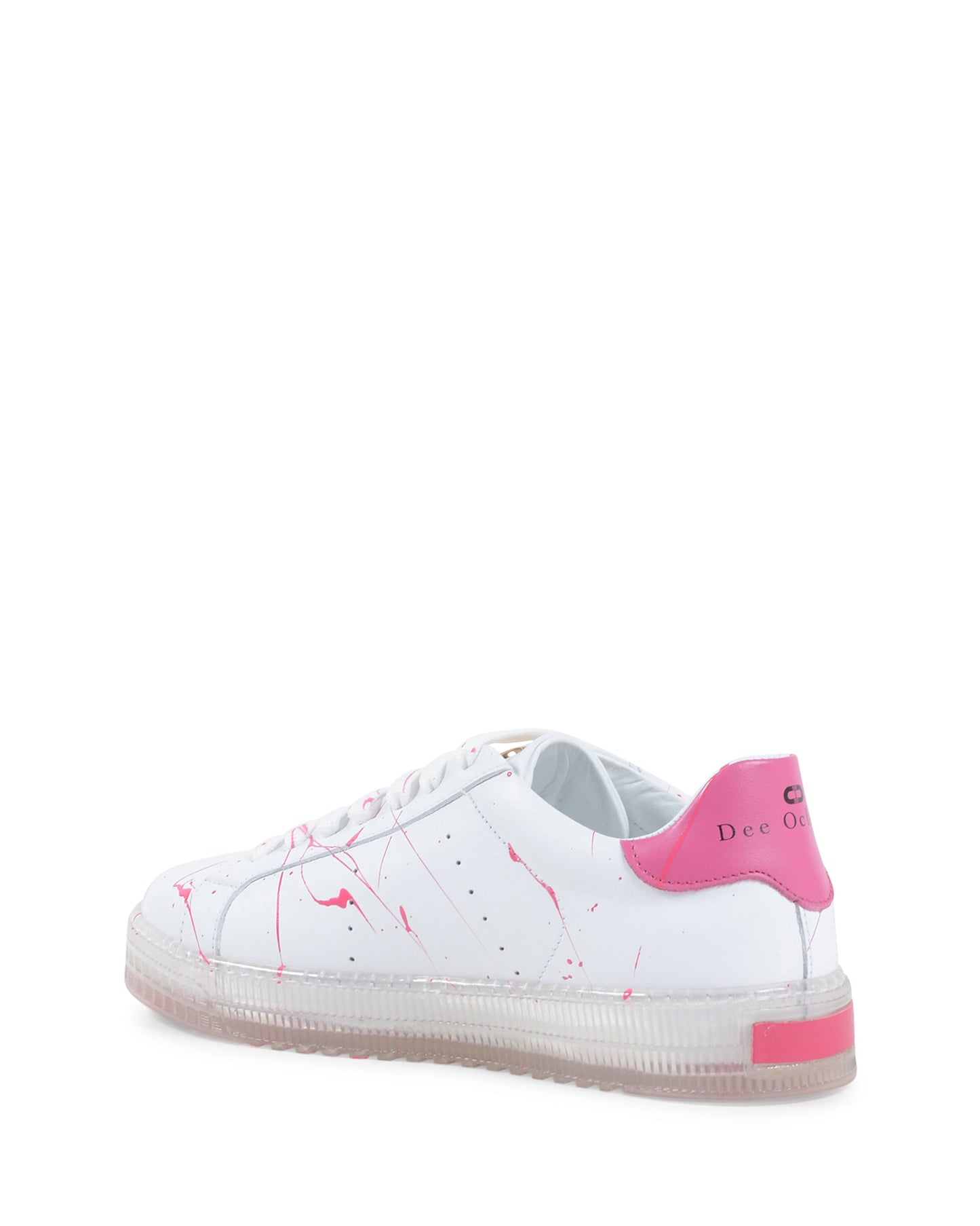 Splatter Sneaker - White Fuxia