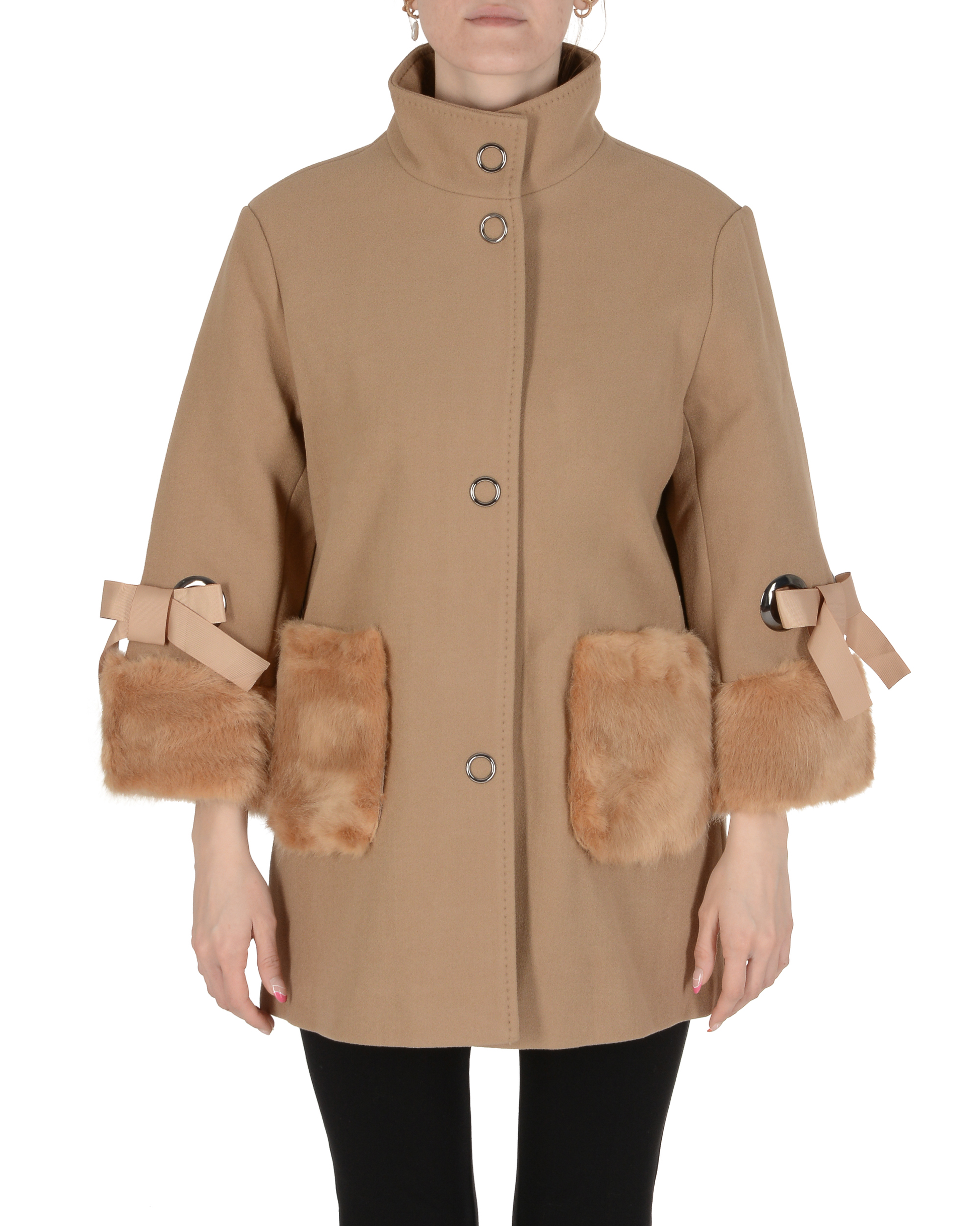 19V69 Italia Womens Coat Beige MIMI CAMEL