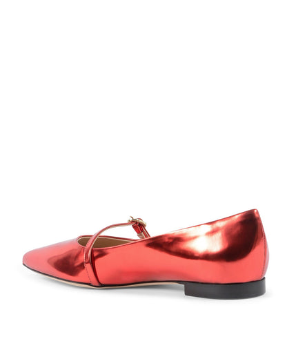 Rock Mirrored Mary Janes - Red