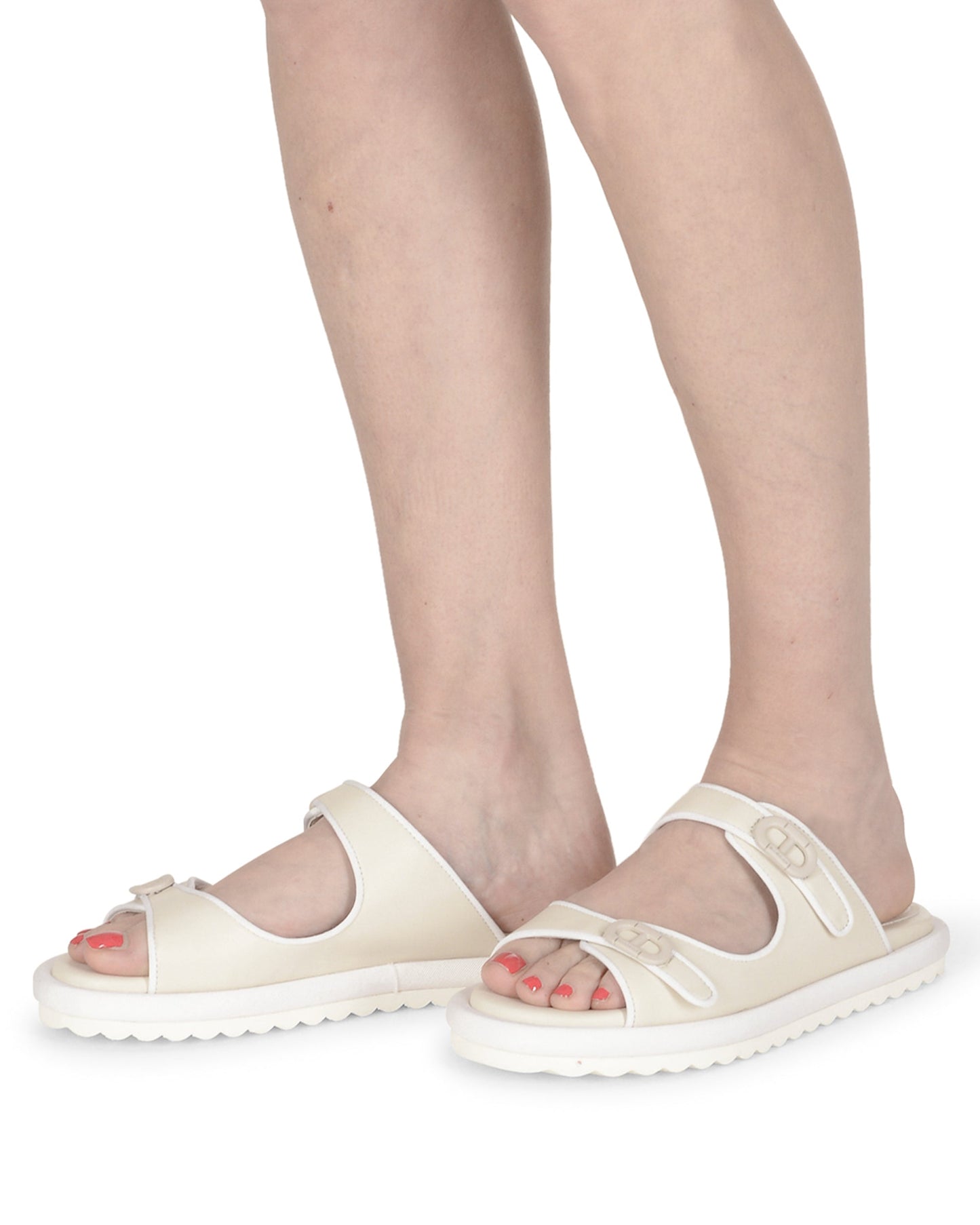 Kandy Flat Sandal - Cream