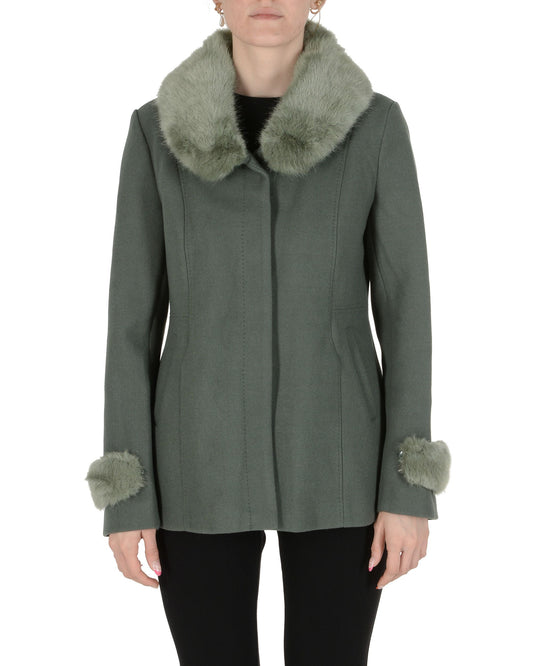 19V69 Italia Womens Coat Green INO GREEN