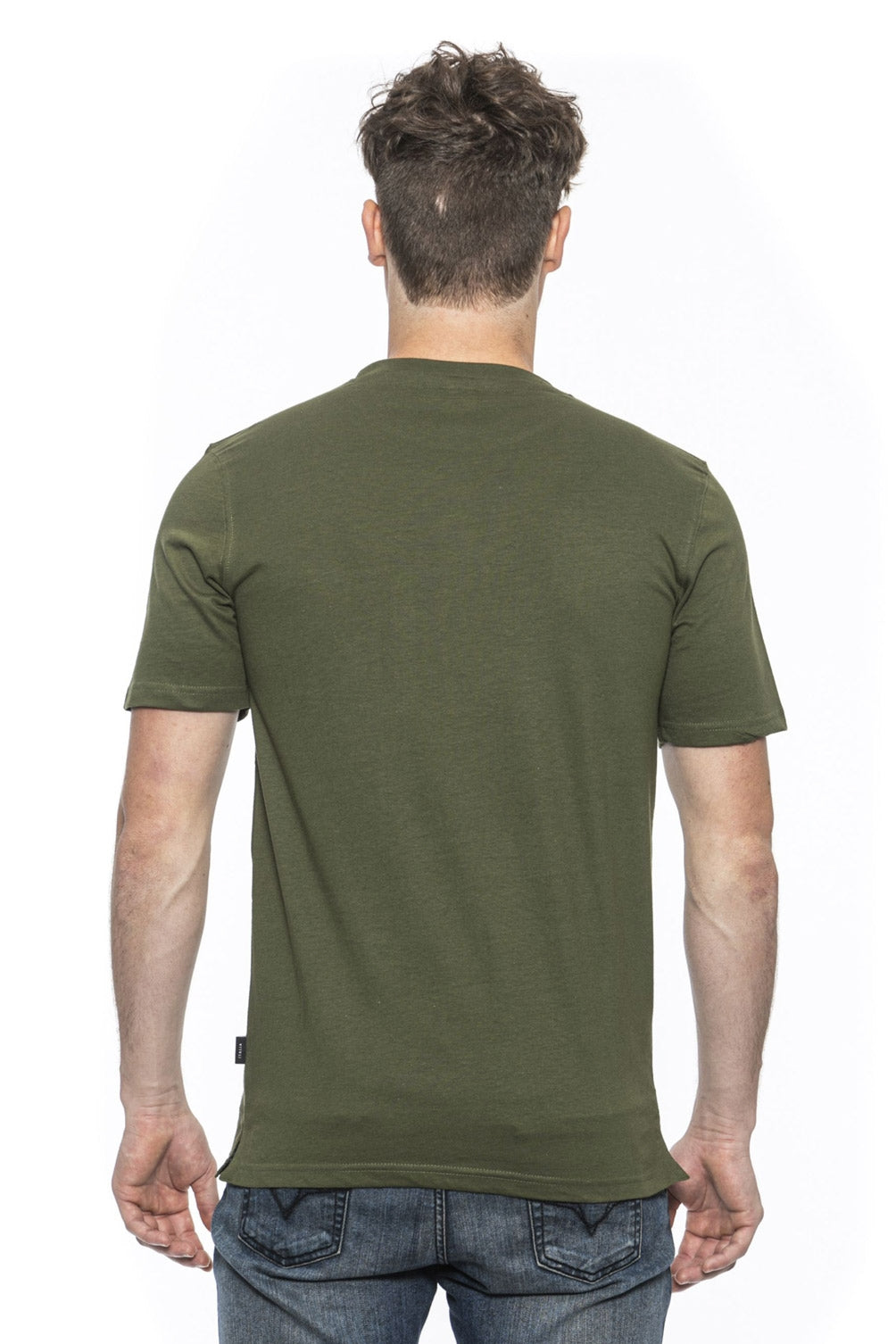 19V69 Italia Mens T-Shirt Green IVAN OLIVE