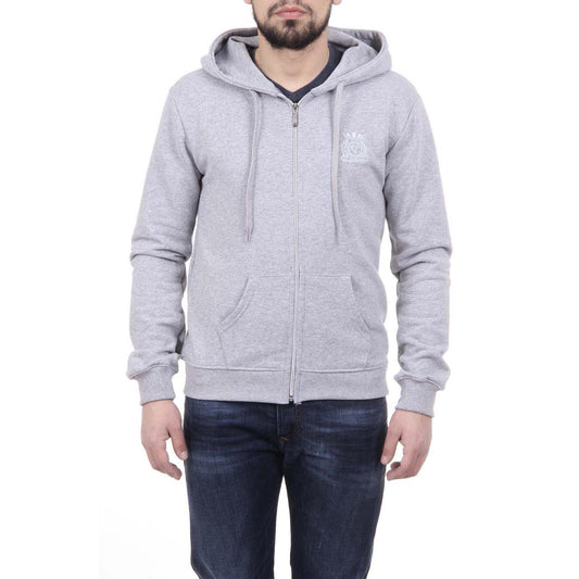 V 1969 Italia Mens Hoodie With Zip ART. 4468 LIGHT GREY