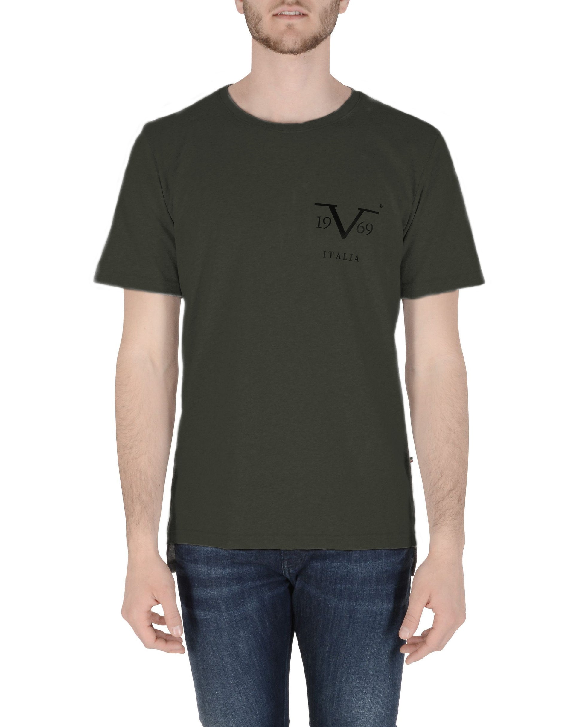 19V69 Italia Mens T-Shirt Dark Green PISTIKO DARK GREEN