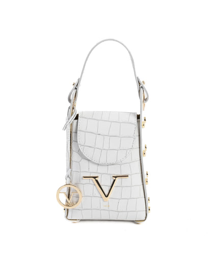 V Italia Womens Mini Bag White V16-COC-WHI