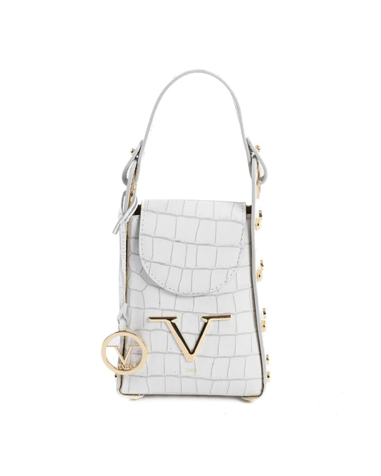 V Italia Womens Mini Bag White V16-COC-WHI