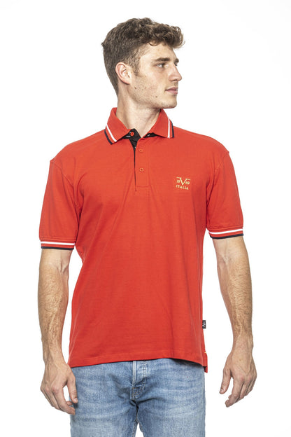 19V69 Italia Mens Polo Red RETRO RED