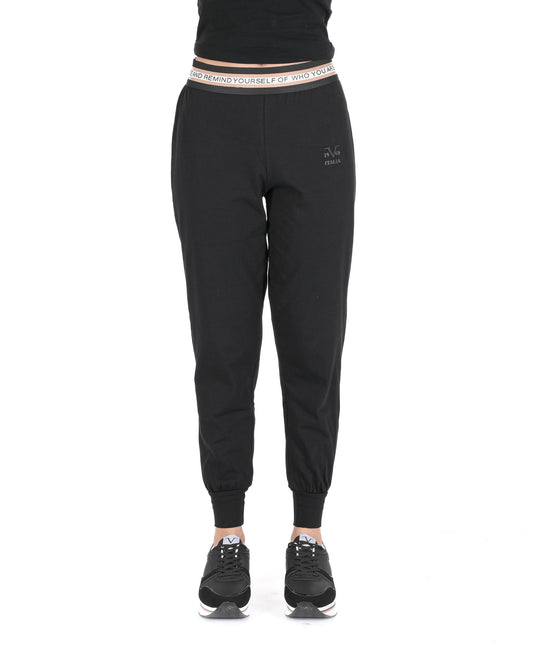 19V69 Italia Womens Joggers QUOTE BLACK