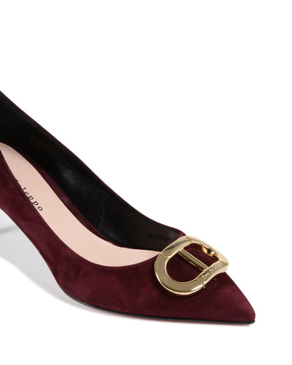 Boss Lady Suede Pump Bordeaux