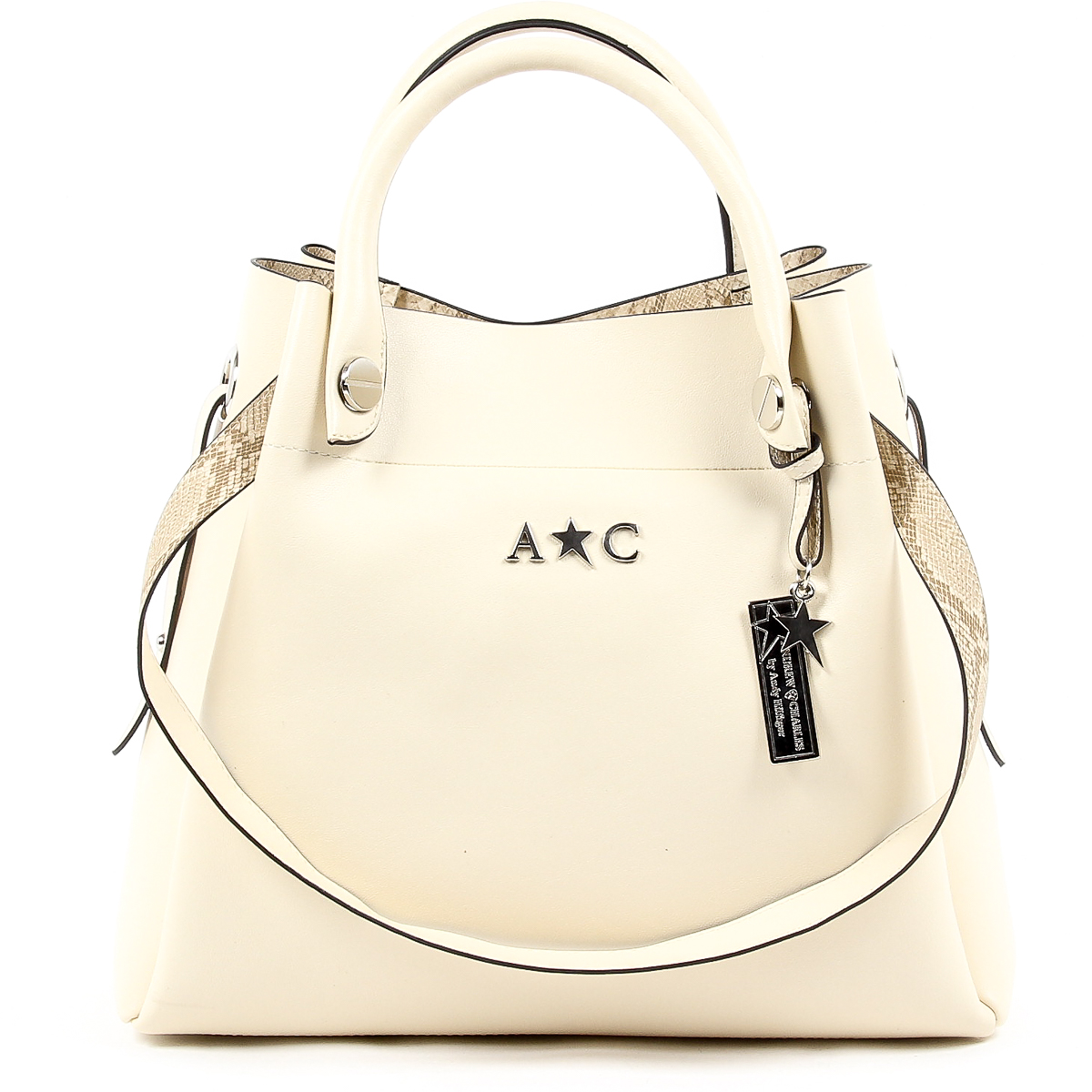 Andrew Charles Womens Handbag Beige MARISSA