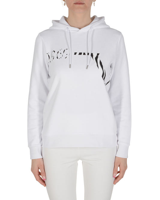 19V69 Italia Womens Hoodie White ZEBIE WHITE