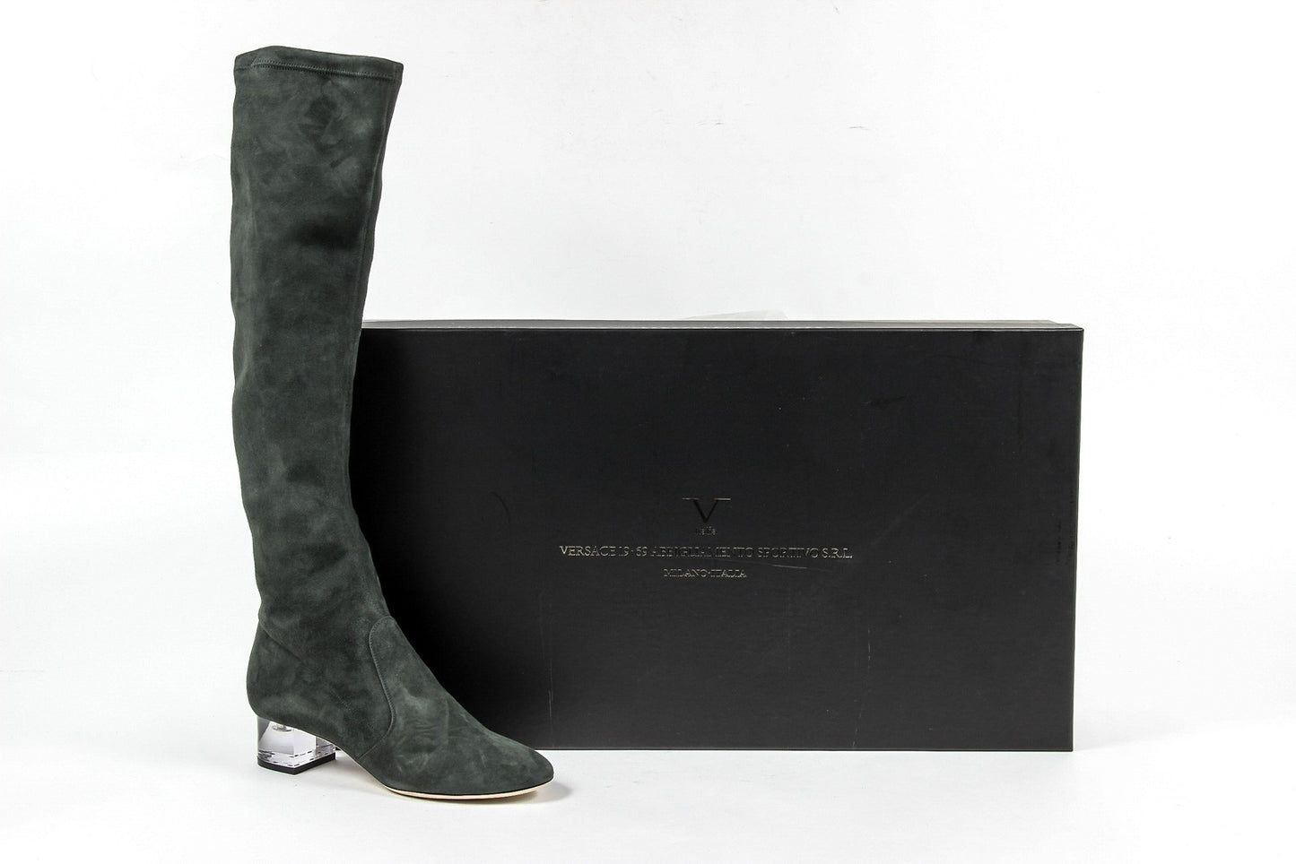 V 1969 Italia Womens High Boot 3123667 CAMOSCIO VERDE FERMO